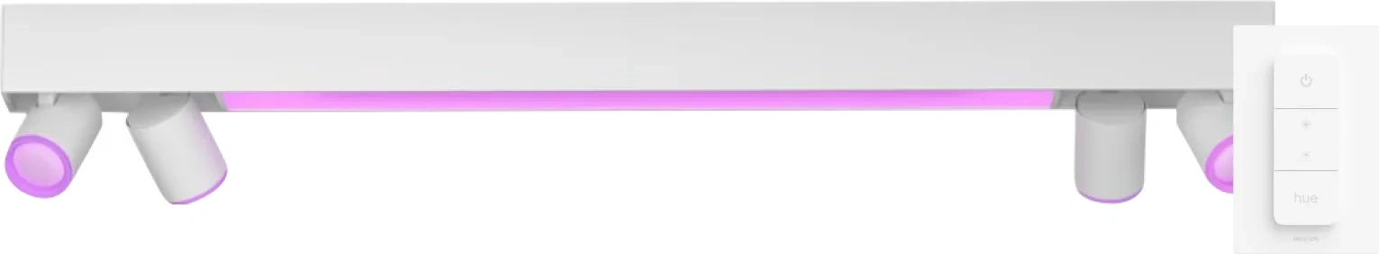 Philips Hue Centris Opbouwspot White and Color - Wit - Rechthoek - 4-spots + Dimmer