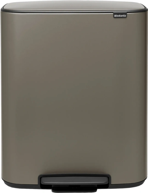 Brabantia Bo Pedal Bin 2 x 30 Liter Platinum