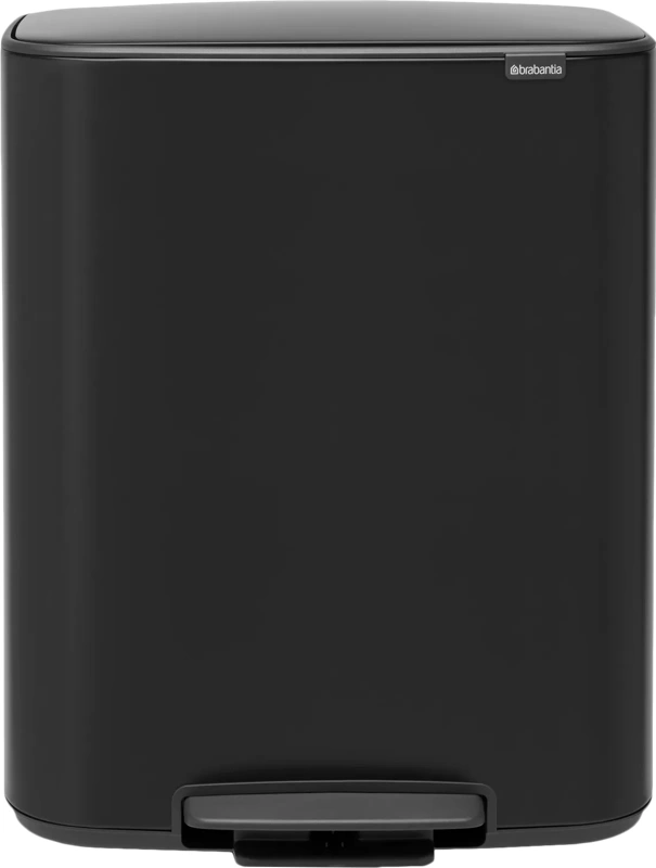 Brabantia Bo Pedal Bin 2 x 30 Liter Matt Black