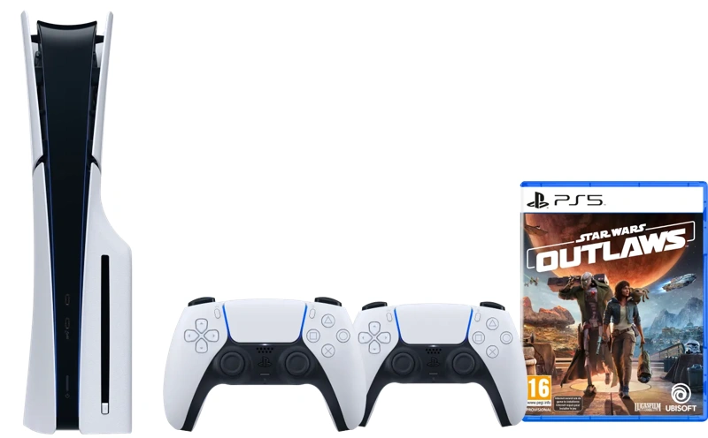 PlayStation 5 Slim Disc Edition + Star Wars Outlaws + Extra Controller Wit