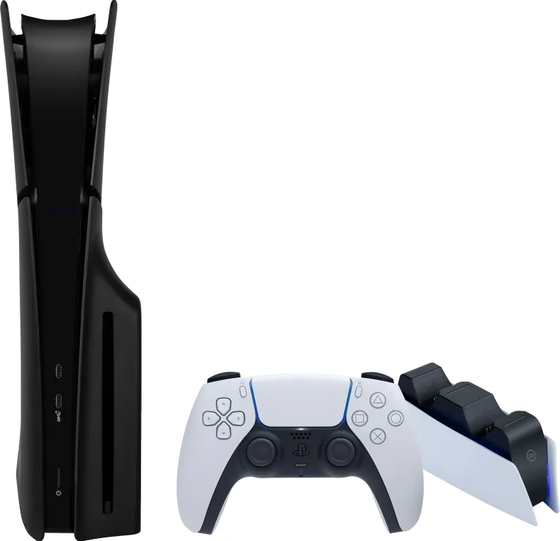 PlayStation 5 Slim Disc Edition + Covers Zwart + Oplaadstation
