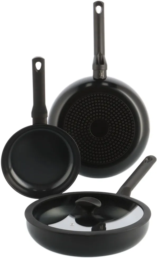 BK Enjoy Koekenpannenset 20 + 28 cm + Hapjespan 28 cm zwart