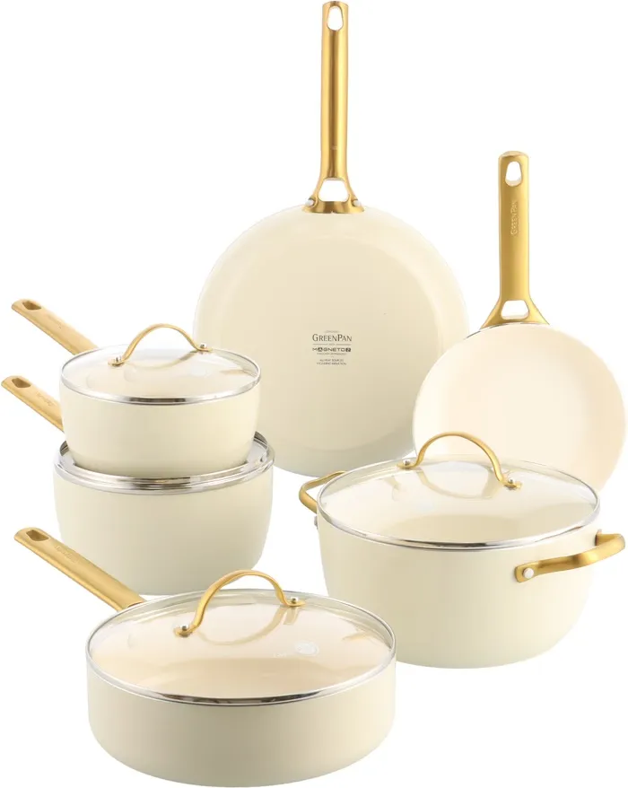 GreenPan Padova Reserve Pannenset 10-delig Cream White