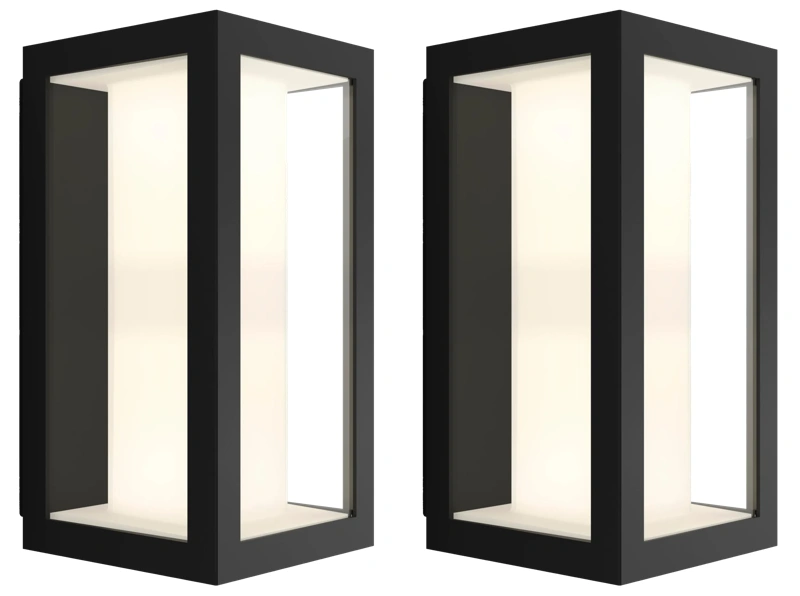 Philips Hue Impress muurlamp White and Color zwart smal duo pack