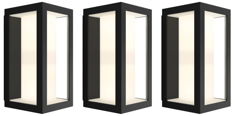 Philips Hue Impress muurlamp White and Color zwart smal 3-pack