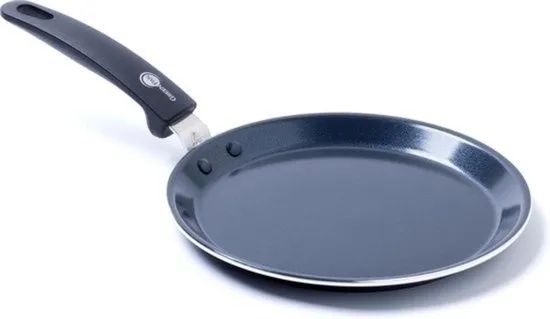 GreenChef�Essentials Pannenkoekenpan 28cm - PFAS-vrije antikleeflaag -�Koekenpan�inductie - Keramische�koekenpan�- Ovenbestendig tot 180�C - Koudgrepen - Zwart