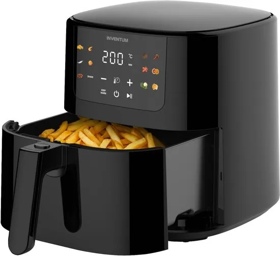 Inventum GF501HLDB Airfryer XL - 5L - 11 programma's - 70-200 °C - Tot 5 personen - Zwart - WK