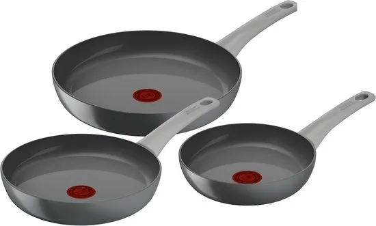 Tefal Renew ON - Koekenpannenset - Ø20/Ø24/Ø28 cm - PFAS-vrij - Keramisch - Geschikt voor Inductie