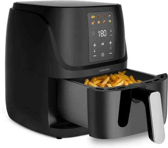 Tomado TAF3010B - Airfryer - Heteluchtfriteuse - 3 liter inhoud - Digitaal display - 300 gr friet - PFAS vrij