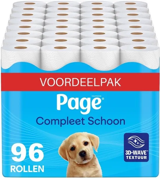 Page® toiletpapier - Compleet Schoon wc papier - 96 rollen - Voordeelverpakking