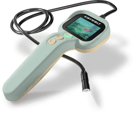 KIDYWOLF KIDYEXPLORE Kinder Inspectiecamera met Scherm – Flexibele Camera 1m, LED, 4x Zoom, 6+