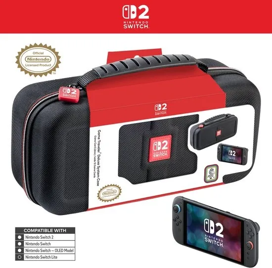 Game Traveler - Nintendo Switch 2 Case Deluxe - Zwart