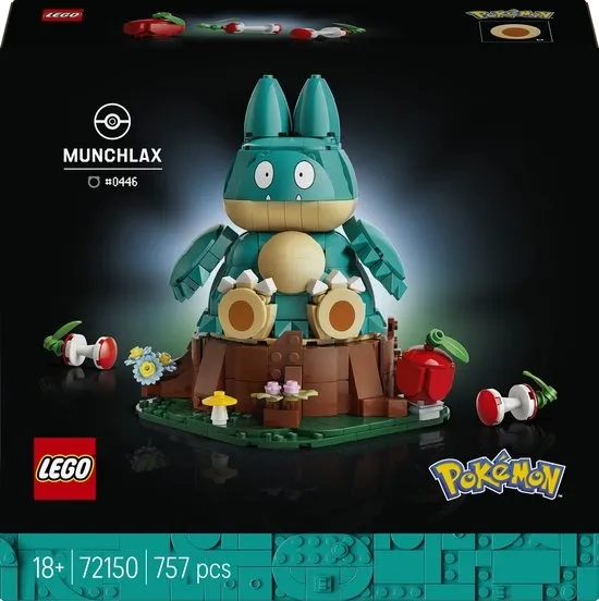 LEGO Pokémon - Munchlax Figuur Bouwpakket voor Volwassenen en Woondecoratie - 72150