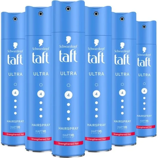 Taft - Ultra Strong Hairspray - Haarstyling - Haarspray - Sterke Fixatie - Alle Haartypes - Voordeelverpakking - 6x 250 ml