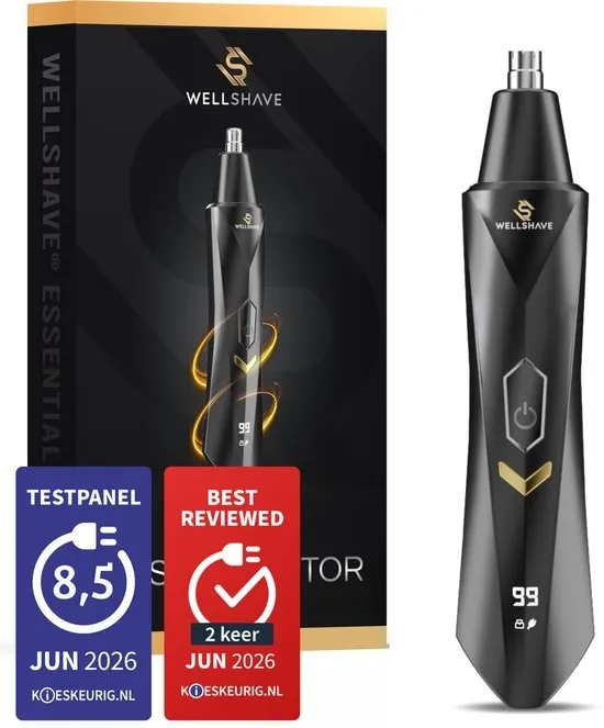 Wellshave 1 in 1 Neustrimmer Essential - Wenkbrauw en Oorhaar trimmer - Neustrimmer mannen - Neushaartrimmer