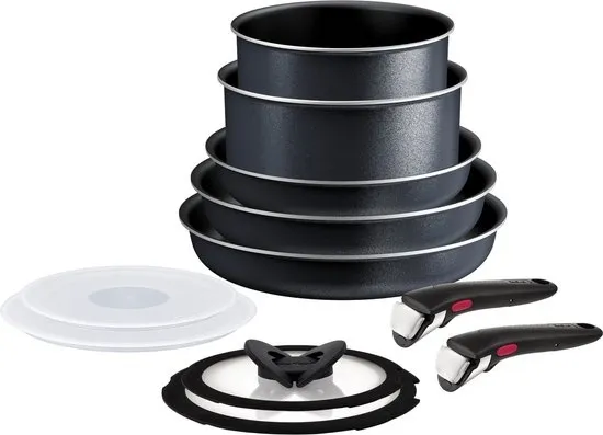 Tefal Ingenio So Light - Pannenset - 11-delig - Inductie - Stapelbaar - Afneembare Handgrepen - Ruimtebesparend
