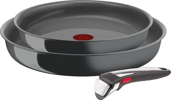 Tefal Ingenio Renew - Pannenset - 3-delig - PFAS-vrij - Keramisch - Inductie - Stapelbaar - Afneembare Handgreep