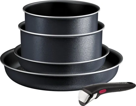 Tefal Ingenio So Light - Pannenset - 5-delig - Inductie - Stapelbaar - Afneembare Handgrepen - Ruimtebesparend