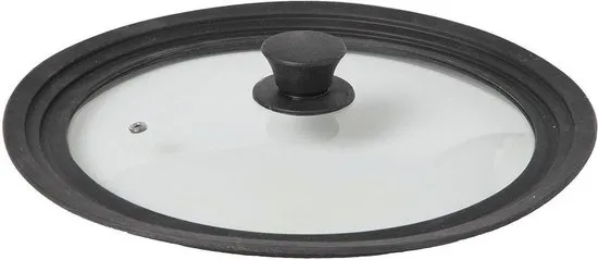Cosy & Trendy Pannendeksel - universeel - 27,5-30-32 cm - glas - siliconen rand - deksel