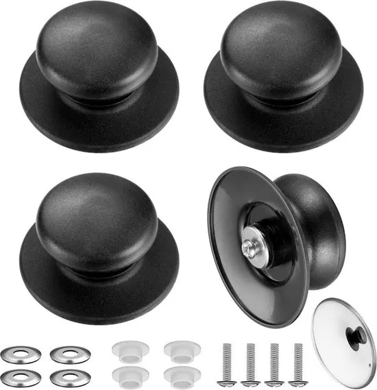 4 stuks - Pannendeksel knop - dekselknoppen - 6-10mm Universele - Pan Deksel Holding Handvat - Keuken Kookgerei Knop - voor deksel pannen en potten vervangen