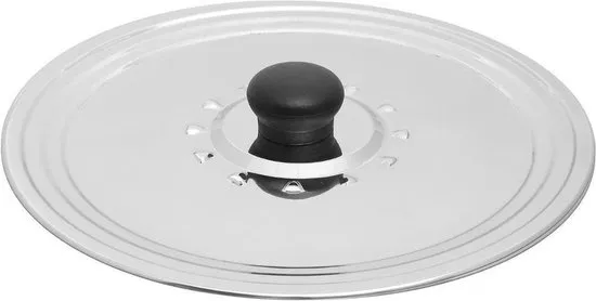 Secret de Gourmet universele pannendeksel - voor pannen met Dia 22/24/26 cm - kookpannen - spatdeksel - zilver