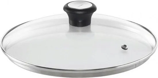 Tefal Glazen Deksel - Ø 30 cm - Met Stoomgaatje - Hittebestendig - Geschikt voor Koekenpannen