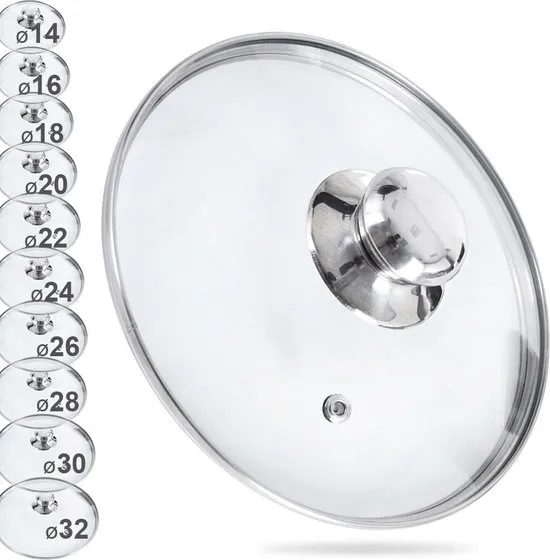 Deksel Glas 20 cm - Pannendeksel - Pandeksel - Potdeksel