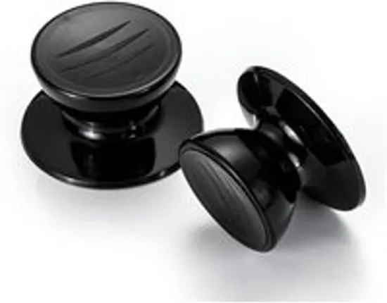 ​Azalia® Universele Pannendeksel Knop - 2 Stuks - Zwart - Bakeliet & RVS - Hittebestendig - 6x3 cm