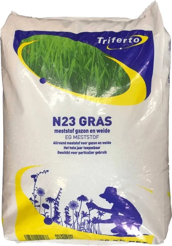 Triferto - Kunstmest N23 Gras - meststof voor grasland en gazon +- 400m2 - 20kg
