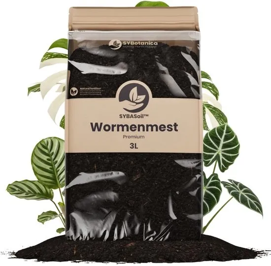 Sybotanica - Wormenmest 3L - Superieur Aan Compost - Langzaam Vrijkomende Meststof