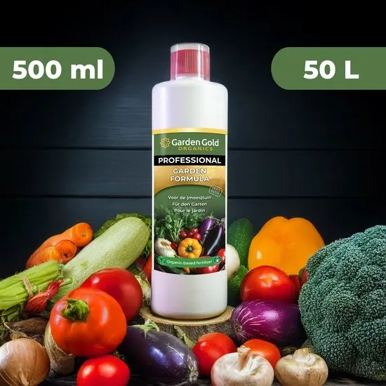 Garden Gold Biologische Moestuin Voeding – 500 ml – Vloeibare Plantenvoeding voor Tuin, Border en Moestuin – 5-15 ml per 1 L Water