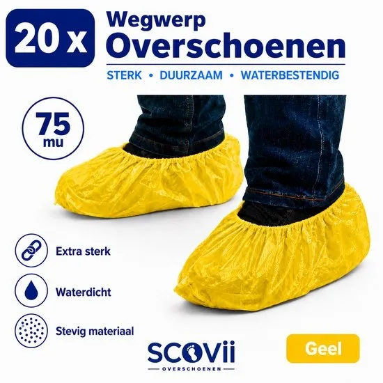 20 Dikke Overschoenen | Waterdicht | 75Mu | Antislip | Schoenhoesjes | Overschoentjes | Schoenovertrekken | Zwembad | Kinderdagverblijf