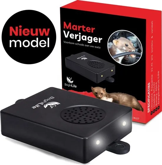 BrightLife Marterverjager - Steenmarter Verjager - Marterverjager Auto 12V - Ongedierte Verjager - Marterverjagers - Diervriendelijk