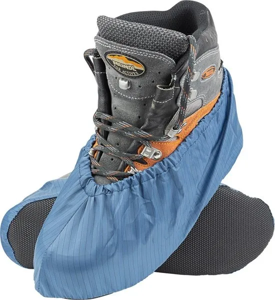 Scovvii Premium Overschoenen | Maat 42-47 | Blauw met streepje | Wasbaar | Duurzaam | Antislip | Sterk | Schoenovertrekken | Schoenhoesjes