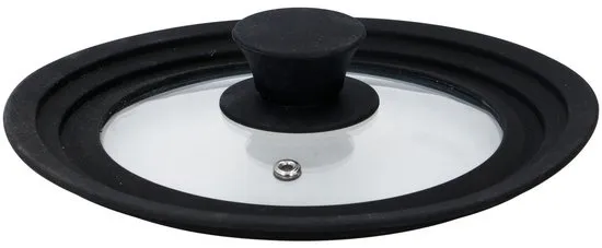 alpina Universele Glazen Deksel met Siliconen Rand - Pannendeksel voor Pannen 16/ 18/ 20 cm - Anti Spatdeksel - Vaatwasserbestendig - Glas