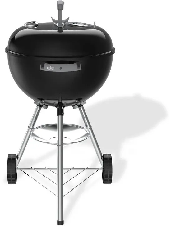 Weber Bar-B Kettle - Ø 47 cm Grillrooster - Houtskoolbarbecue - Zwart - Asopvangschaal - 2 Duurzame weersbestendige wielen - Dekselthermometer - 2 Gereedschapshaken - Kras- en roestbestendig
