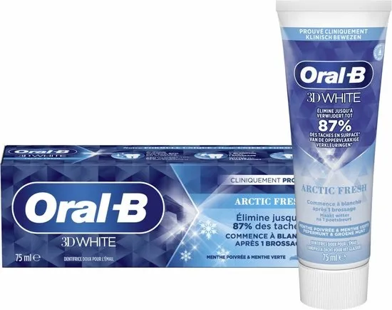 Oral-B Tandpasta 3D White Arctic Fresh - 12 x 75 ml - Voordeelverpakking