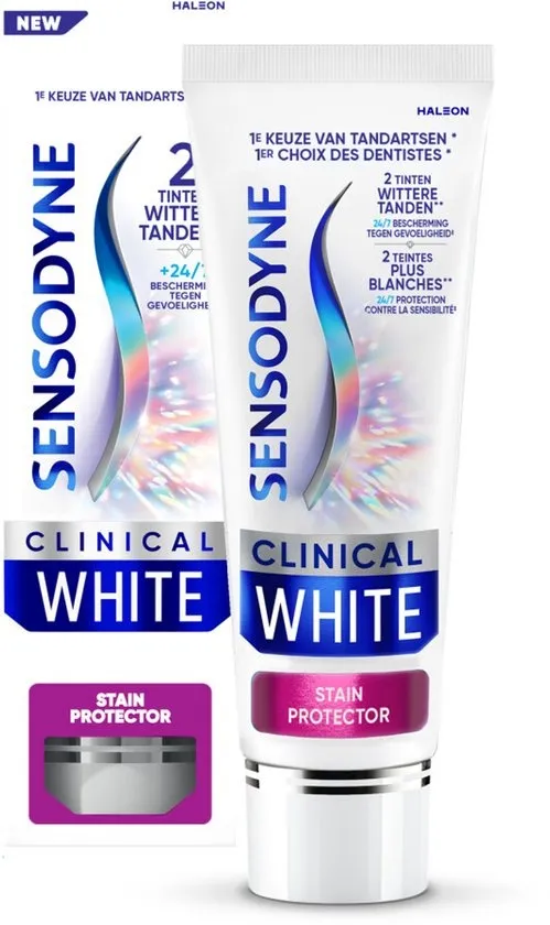 Sensodyne - Tandpasta - Clinical White - Stain Protector - 75ml x 3