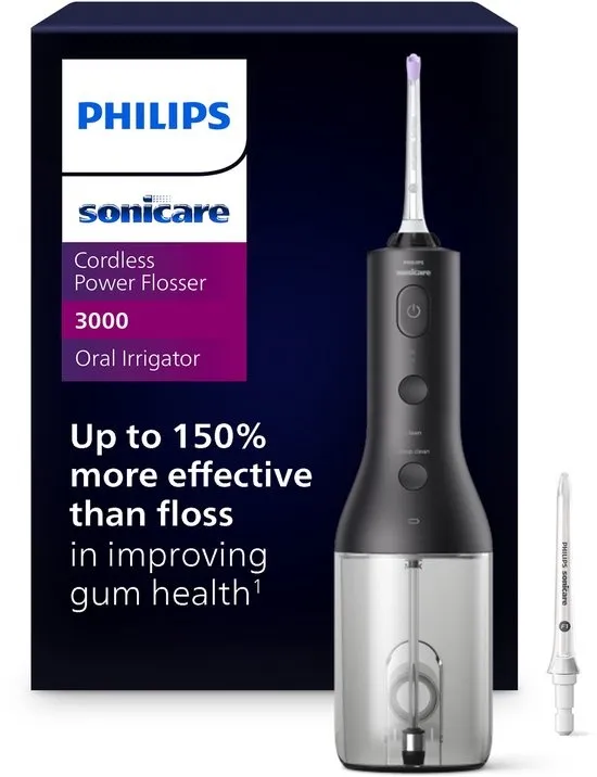 Philips Sonicare series 3000 Cordless Powerflosser - Waterflosser - Zwart - HX3826/33