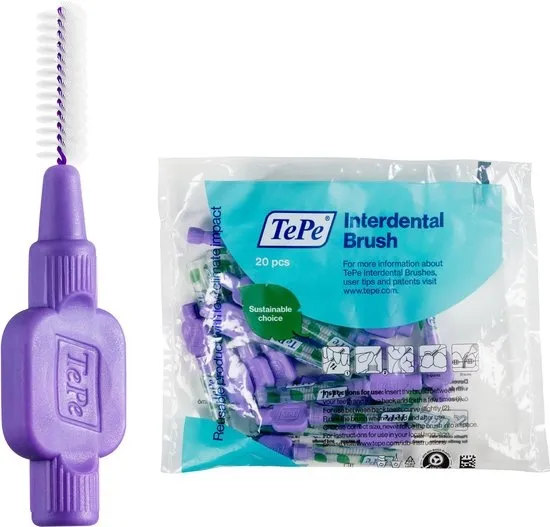 TePe Interdentale Ragers Original Paars ISO maat 6 – 1,1 mm (20 stuks)
