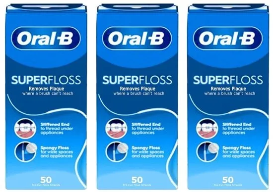 Oral-B Superfloss - 3 x 50 stuks - Flosdraad - Voordeelverpakking