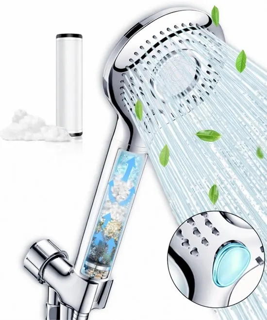 VITASENSE® Waterbesparende Douchekop met Hoge druk en Filter - 3 Sproeistanden Regendouche en Waterfilter