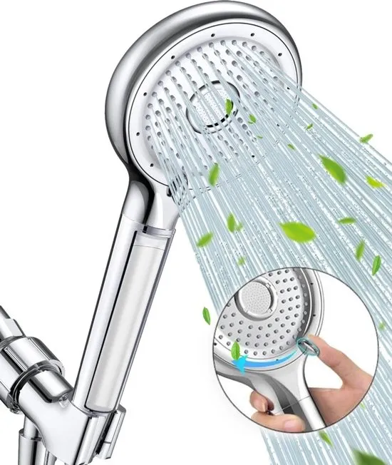 VITASENSE® Douchekop met 6 Sproeistanden en Hoge druk - Doucheset Regendouche - Waterbesparende Douchekraan - Chroom
