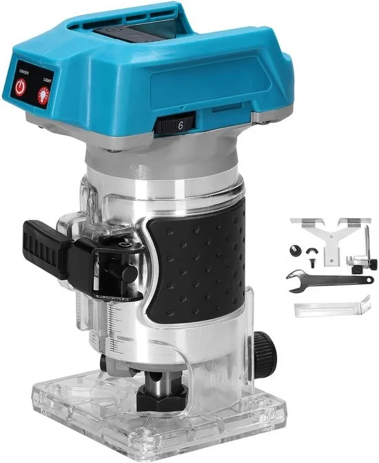 Borstelloze Draadloze Bovenfrees – 18V – 600W – Makita Compatibel – Lichtgewicht & Ergonomisch – Voor Houtbewerking & DIY