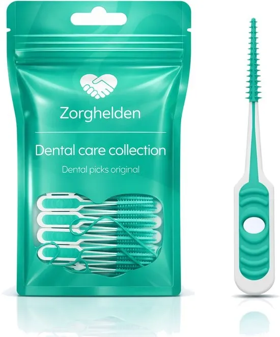 Zorghelden® Dental picks 100 stuks - Voordeelverpakking - Universele maat 1,85MM - Zachte tandenstokers met mintsmaak- Tandenragers