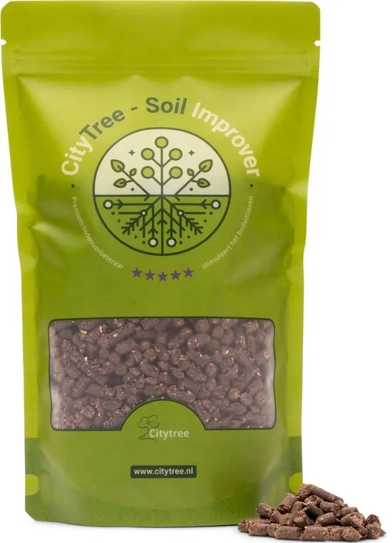 CityTree Soil Improver - Organische Bodemverbeteraar voor tuin - 100% Natuurlijk - Biologische Mest - Grondverbeteraar - Pellets - Zak 500 gram