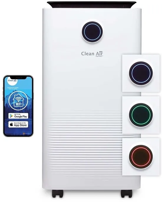 Clean Air Optima® CA-704 Smart - 2in1 Luchtontvochtiger en Luchtreiniger - 10 liter/dag - 5 voudige filtertechnologie - Ultrastille werking