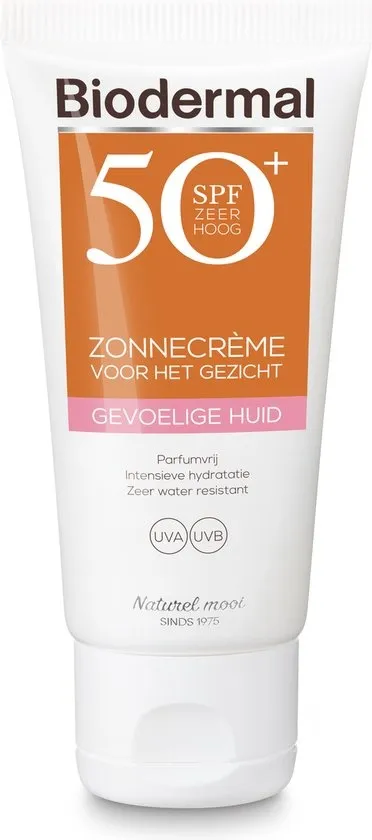 Biodermal Gevoelige huid Zonnecrème gezicht SPF 50+ np 50ml
