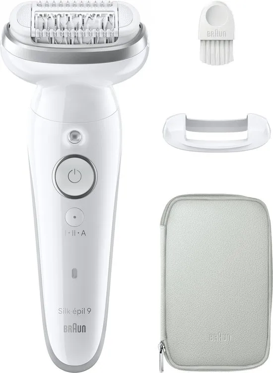 Braun Silk·épil 9 - Epilator Voor Eenvoudige Ontharing - Langdurig Gladde Huid - 9-011 - Wit/Zilver