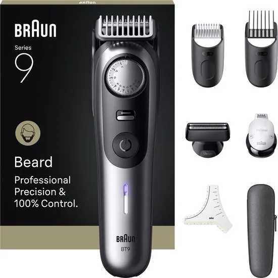 Braun Baardtrimmer Series 9 BT9520 +7 Tools - ProBlade - 52 Lengtes - Chroom